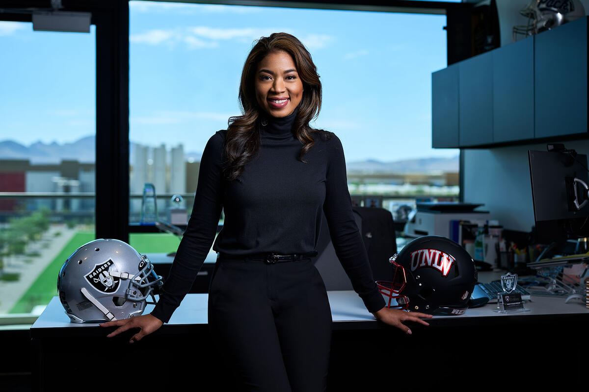 Sandra Douglass Morgan. Photo credit: Matt Aguirre, Las Vegas Raiders.